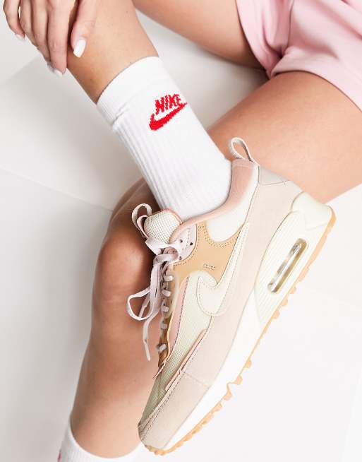 Nike Air Max 90 Futura trainers in sanddrift and rose