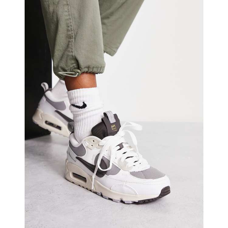 Nike Air Max 90 Futura trainers in wolf grey and off white mix