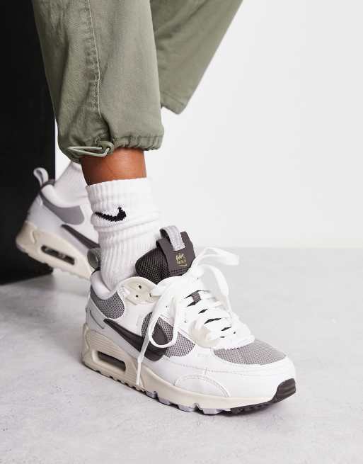 Surichinmoi sin cable cohete Nike Air Max 90 Futura trainers in wolf grey and off white mix | ASOS