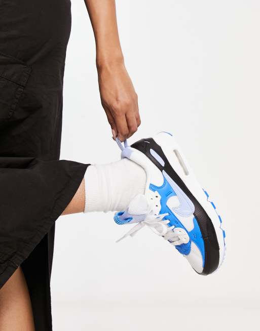 Nike Air Max 90 Futura vinyl trainers in summit white and cobalt bliss