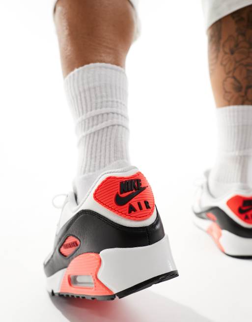 Nike – Air Max 90 – GORE-TEX – Grå och röda träningsskor, 3 av 5