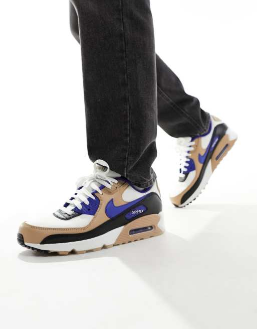 Nike – Air Max 90 GORE-TEX – Sneaker in Weiß, Beige und Blau