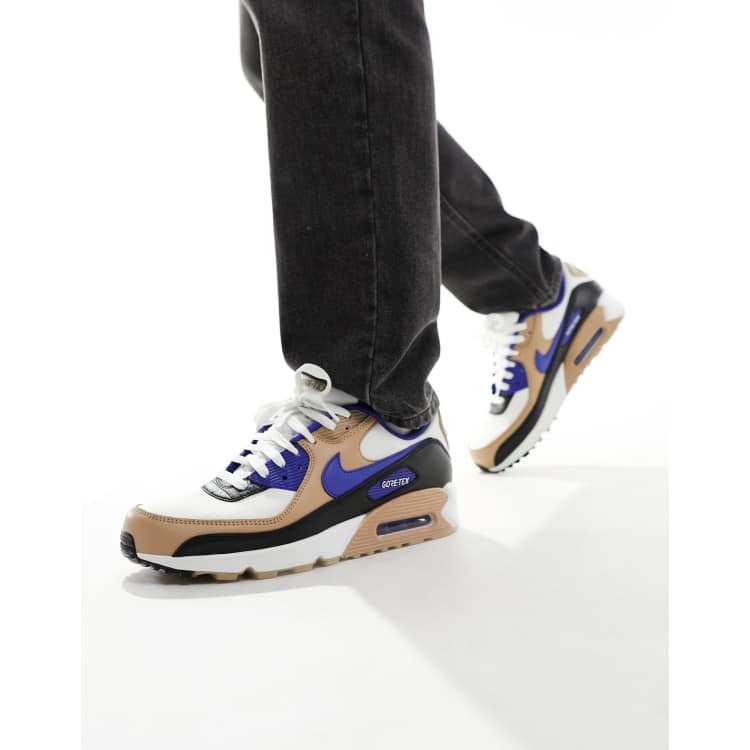 Nike Air Max 90 GORE-TEX Sneakers in wit, beige en blauw ASOS