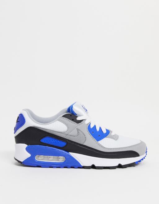 Nike Air Max 90 in white and blue