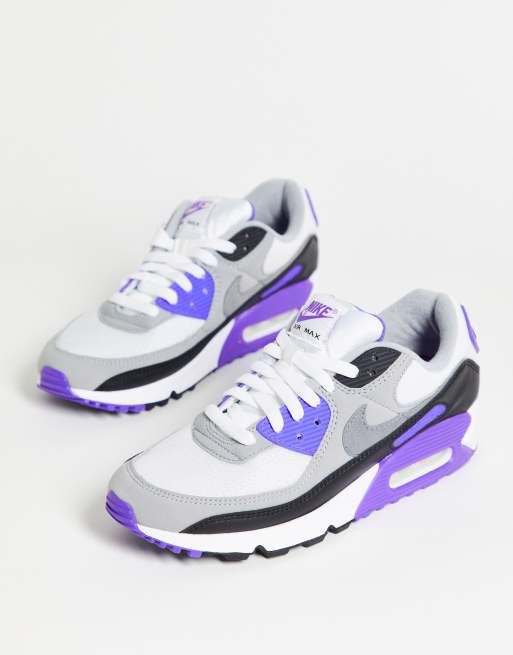 Nike Air Max 90 in white and purple