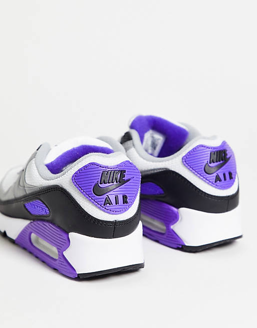 Nike Air Max 90 in white and purple