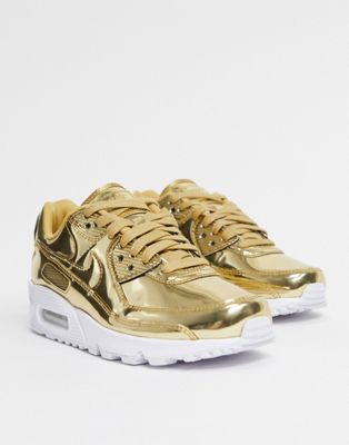 gold sneakers nike