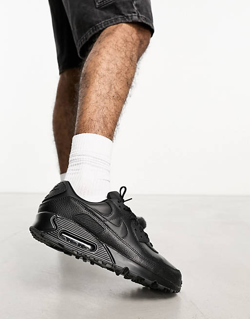 Nike Air Max 90 LTR trainers in triple black | ASOS