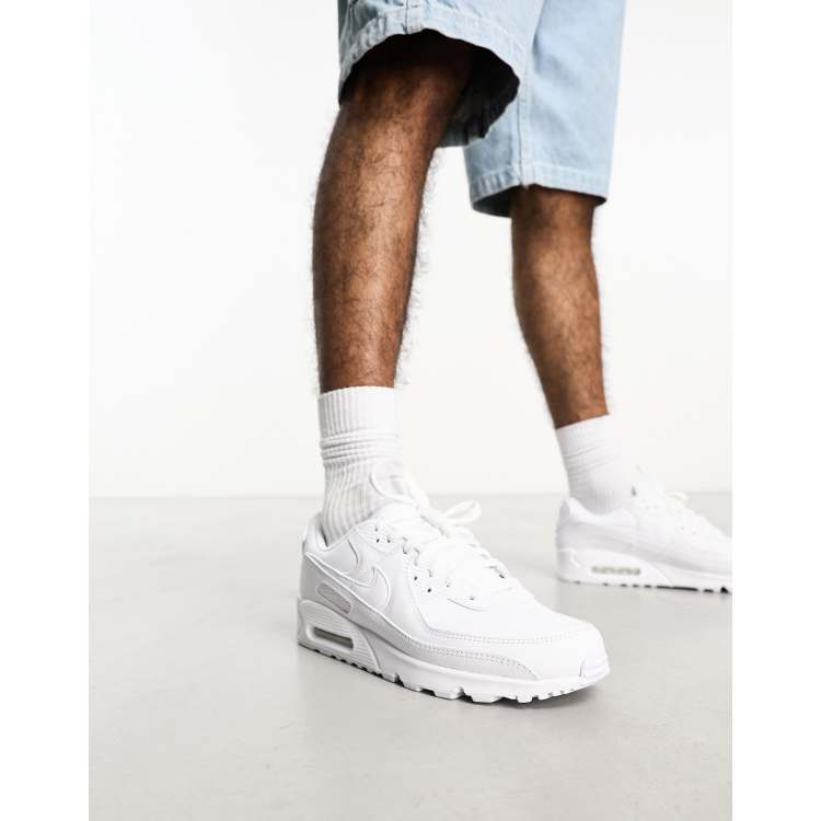 Nike Air Max 90 LTR trainers in triple white ASOS
