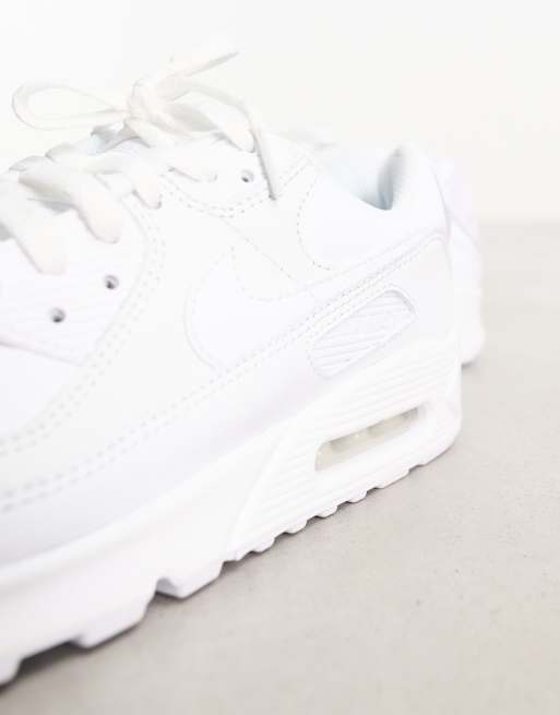 Nike Air Max 90 LTR trainers in triple white, 3 of 4