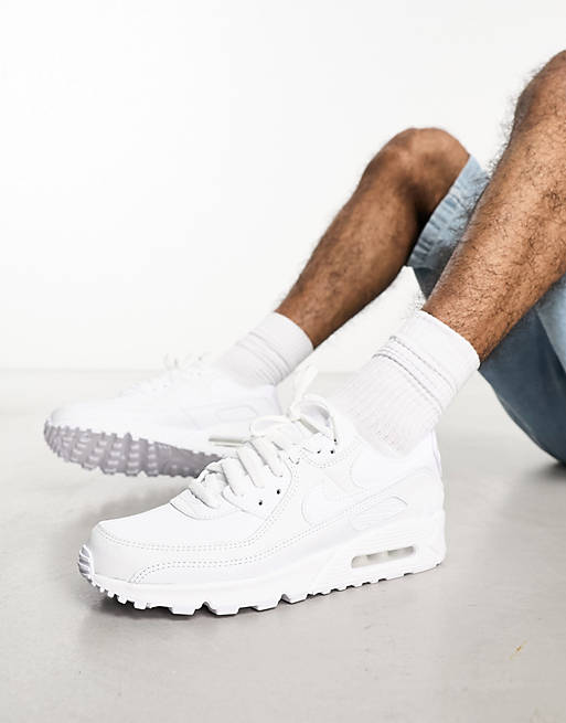 Nike Air Max 90 Ltr Trainers In Triple White | Asos