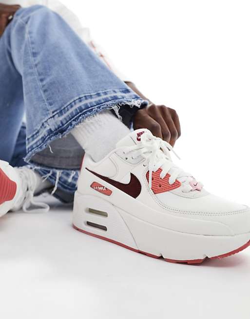 Nike Air Max 90 LV8 SE sneakers in off white and dark team Nike Air Max 90 LV8 SE sneakers in off white and dark team