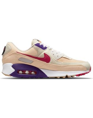 Nike Air Max 90 trainers in beige and pink - BEIGE