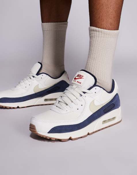 Nike Air Max 90 PRM sneakers in off white and navy - view 1
