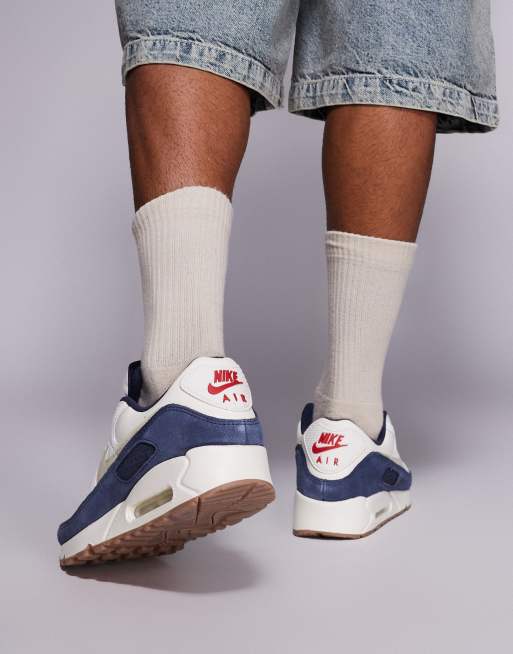 Nike Air Max 90 PRM sneakers in off white and navy