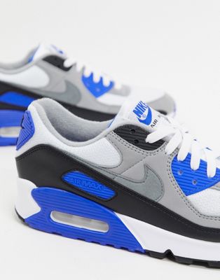 Nike Air - Max 90 Recraft - Sneakers bianche/blu reale | ASOS
