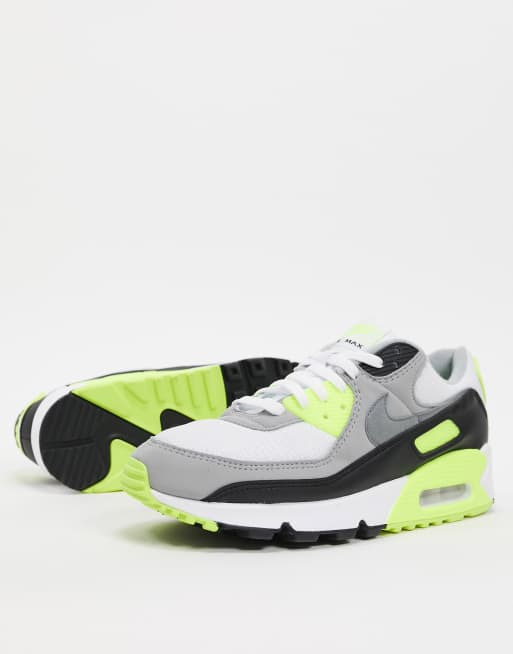 Air max 90 2025 recraft trainers in white/volt