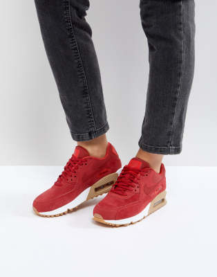 nike air max 90 red suede