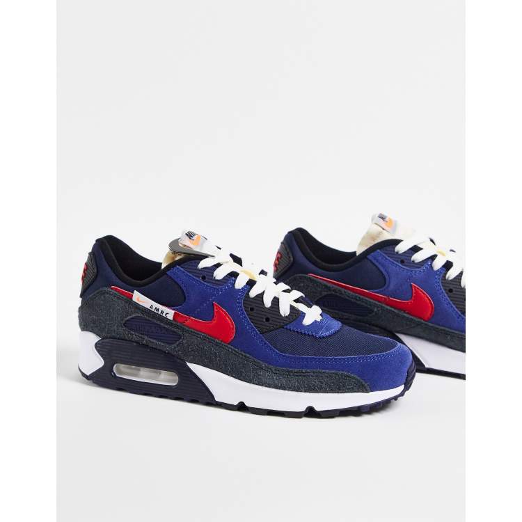 Nike Air Max 90 SE sneakers in deep royal university red MBLUE