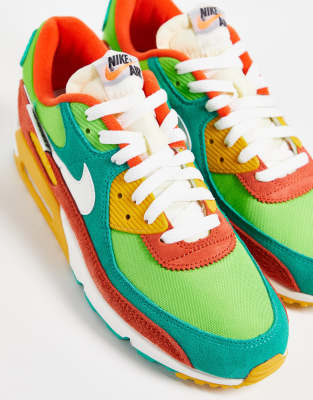 green and orange nike air max