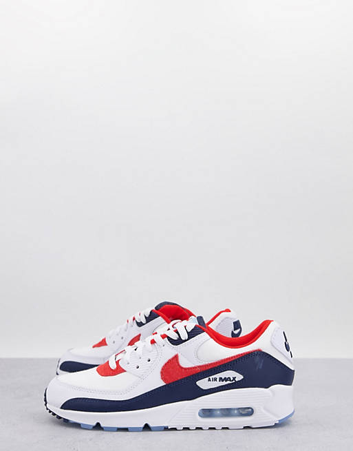 Nike Air Max 90 SE sneakers in white/midnight navy