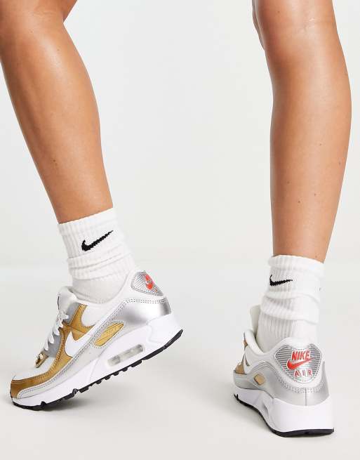 Metallic hot sale sneakers nike