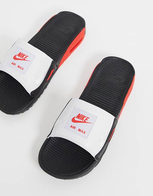 Nike Air Max 90 sliders in black with red & white | ASOS Nike Air Max 90 sliders in black with red & white | ASOS