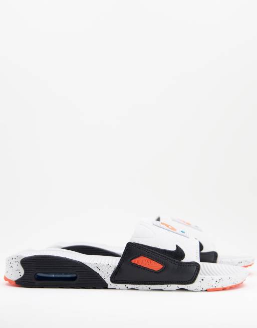 Nike Air Max 90 sliders in white black ASOS