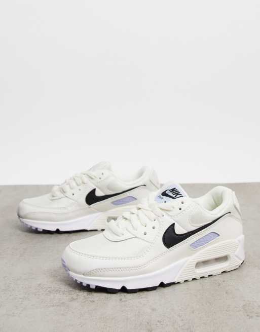 Nike Air Max 90 sneaker in cream with black swoosh ASOS