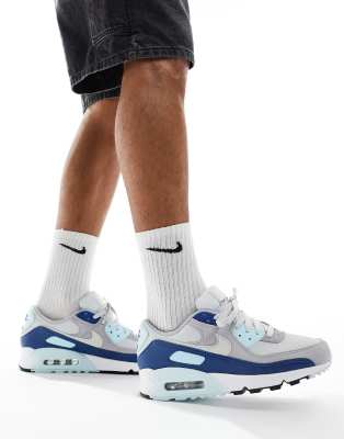 Nike Air Max 90 Sneaker in Grau und Blau ASOS