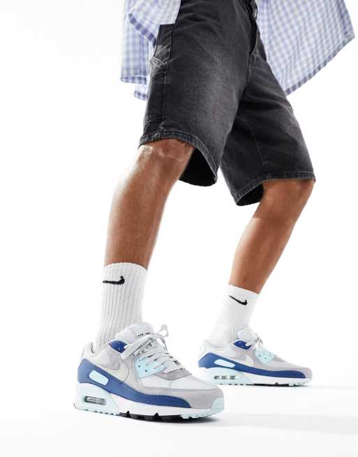 Nike Air Max 90 Sneaker in Grau und Blau ASOS
