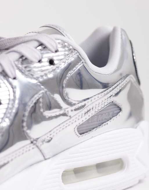 Nike – Air Max 90 – Sneaker in Metallic-Silber, 4 von 5