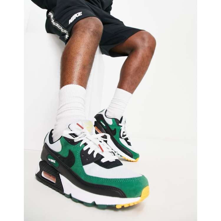 Schuhe herren air max 90 black white hotsell turbo green