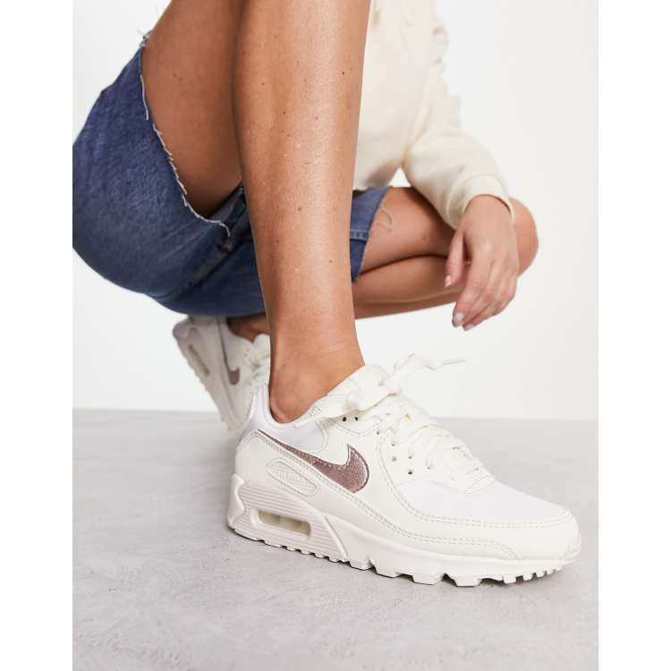 Nike air max 90 premium particle beige women's shoe best sale