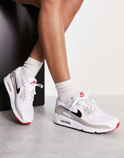 - Air Max 90 – Sneaker in Weiß, und Rot | ASOS