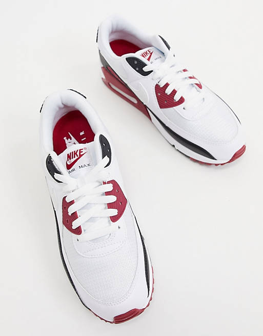Nike - Air Max 90 - Sneakers bianche e rosse