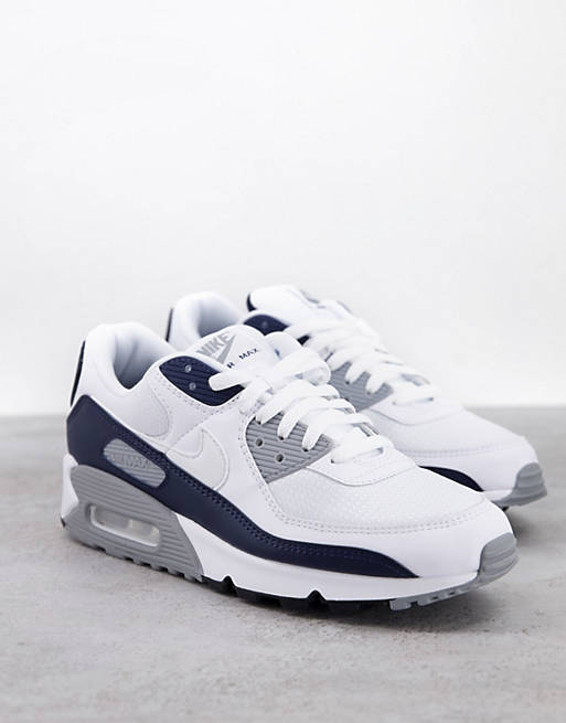 Nike - Air Max 90 - Sneakers bianche grigie e nere