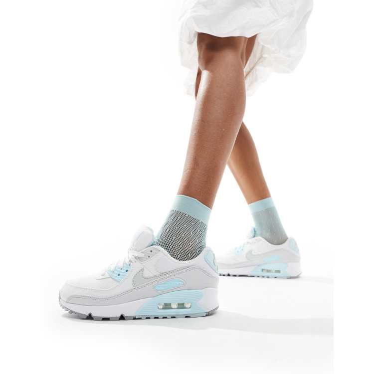 Nike Air Max 90 Sneakers color argento e blu ASOS