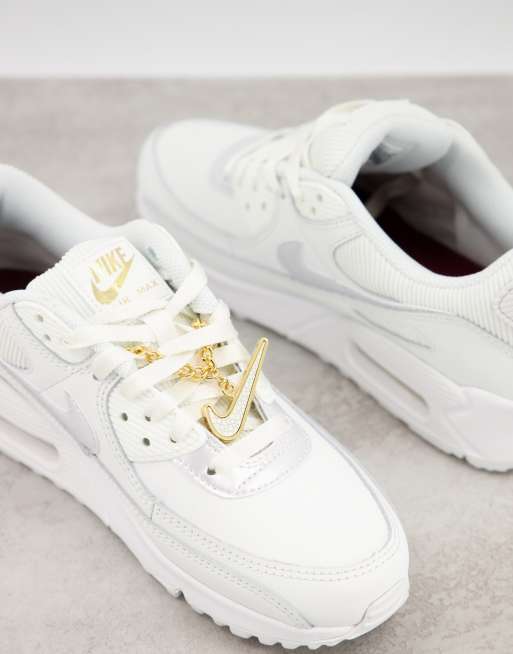 Air max bianche discount oro