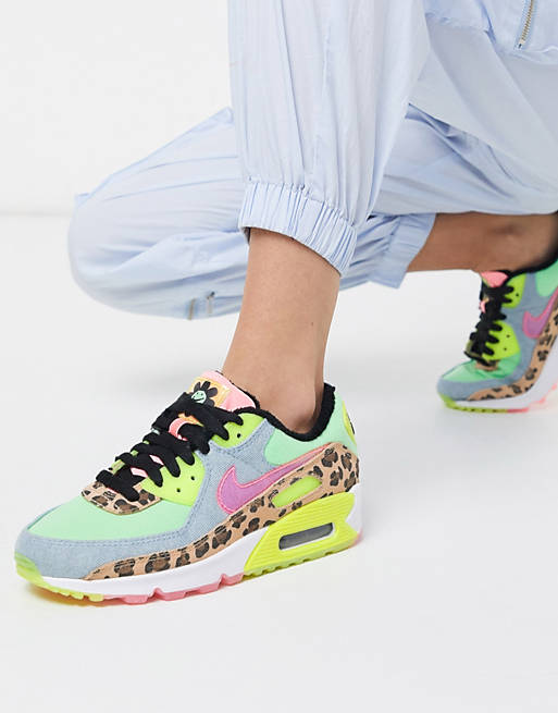 Nike Air - Max 90 - Sneakers fluo con stampa animalier