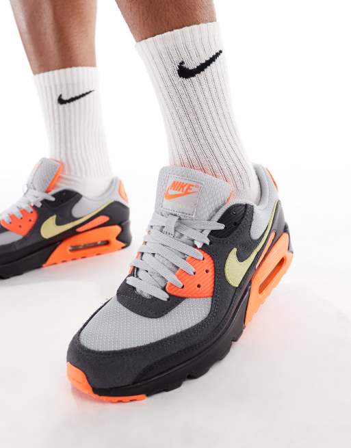 Nike Air Max - 90 - Sneakers i grå/sort(orange, 3 af 5