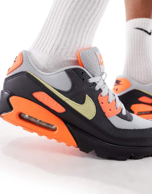 Nike Air Max - 90 - Sneakers i grå/sort(orange, 4 af 5