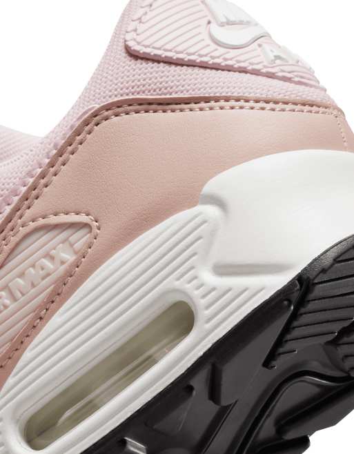 Nike Air Max 90 sneakers in barely rose, summit white and pink oxford