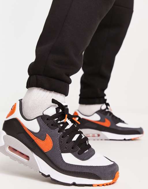 Nike air max 90 sneakers in black and orange ASOS