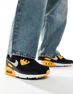 Nike Air Max 90 Sneakers In Black And Yellow