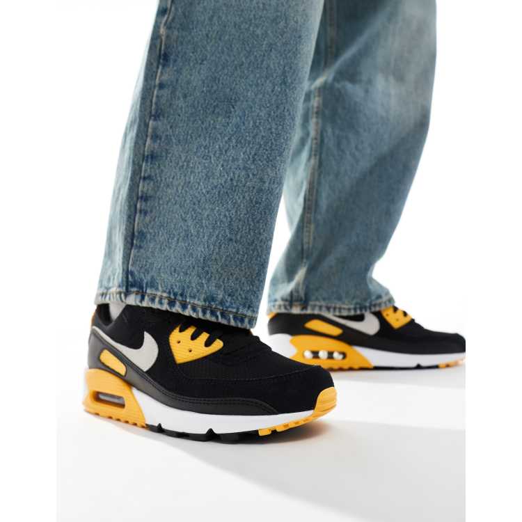 Nike air max yellow and black best sale