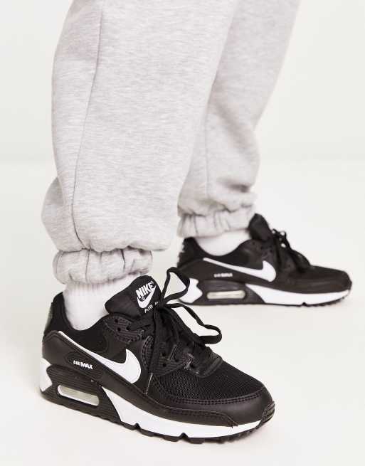 Air max 90 clearance black and white womens