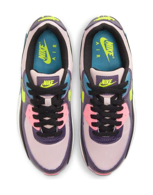 Nike Air Max 90 sneakers in dark raisin/champagne/cyber ASOS