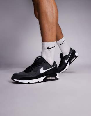 Nike Air Max 90 Sneakers In White And Black In Gray