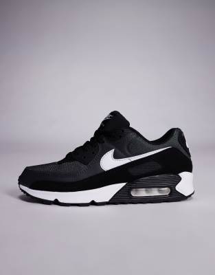 Nike Air Max 90 Sneakers In White And Black In Gray